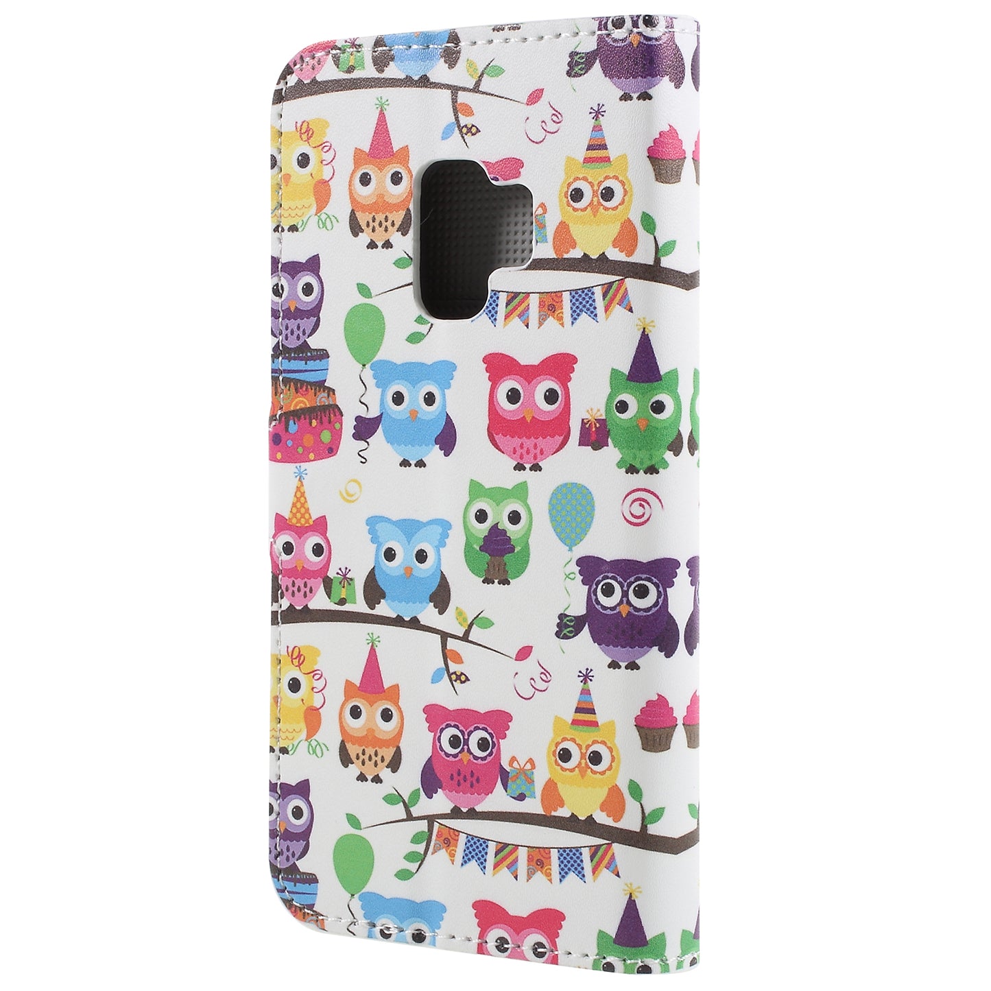 Pattern Printing PU Leather Magnetic Wallet Stand Protective Phone Casing for Samsung Galaxy S9