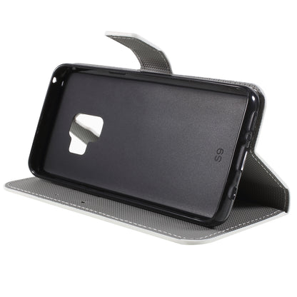 Pattern Printing PU Leather Magnetic Wallet Stand Protective Phone Casing for Samsung Galaxy S9
