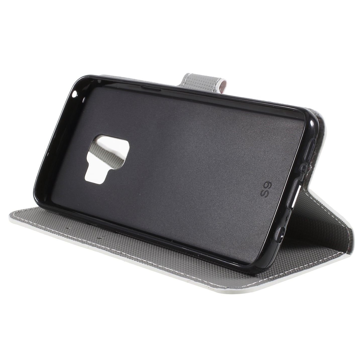 Pattern Printing PU Leather Magnetic Wallet Stand Protective Phone Casing for Samsung Galaxy S9