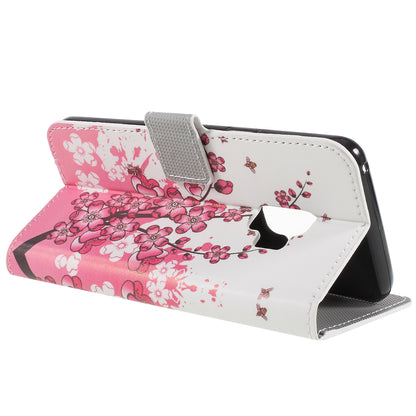 Pattern Printing PU Leather Magnetic Wallet Stand Protective Phone Casing for Samsung Galaxy S9