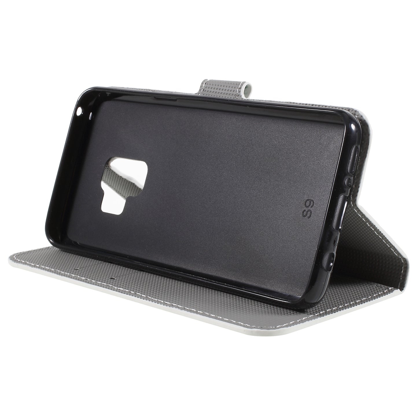 Pattern Printing PU Leather Magnetic Wallet Stand Protective Phone Casing for Samsung Galaxy S9
