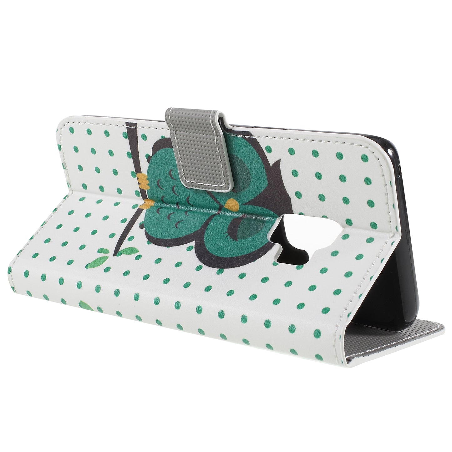 Pattern Printing PU Leather Magnetic Wallet Stand Protective Phone Casing for Samsung Galaxy S9