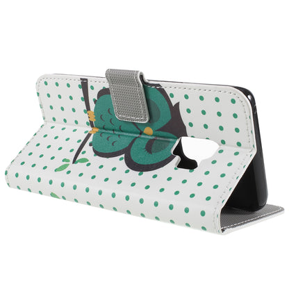 Pattern Printing PU Leather Magnetic Wallet Stand Protective Phone Casing for Samsung Galaxy S9