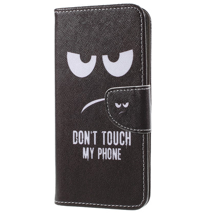 Pattern Printing Cross Grain Stand Wallet Leather Cell Phone Shell for Samsung Galaxy S9 Plus