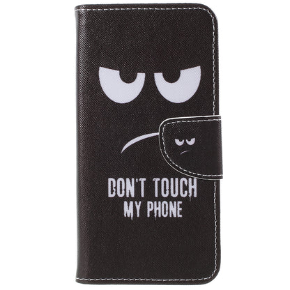 Pattern Printing Cross Grain Stand Wallet Leather Cell Phone Shell for Samsung Galaxy S9 Plus