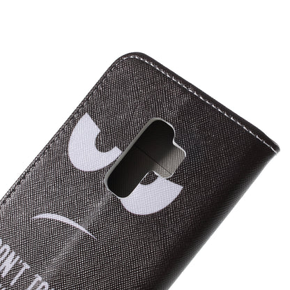 Pattern Printing Cross Grain Stand Wallet Leather Cell Phone Shell for Samsung Galaxy S9 Plus
