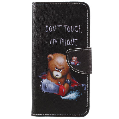 Pattern Printing Cross Grain Stand Wallet Leather Cell Phone Shell for Samsung Galaxy S9 Plus
