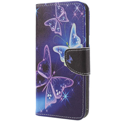 Pattern Printing Cross Grain Stand Wallet Leather Cell Phone Shell for Samsung Galaxy S9 Plus