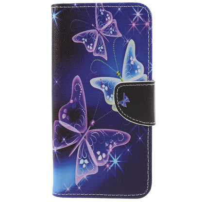 Pattern Printing Cross Grain Stand Wallet Leather Cell Phone Shell for Samsung Galaxy S9 Plus