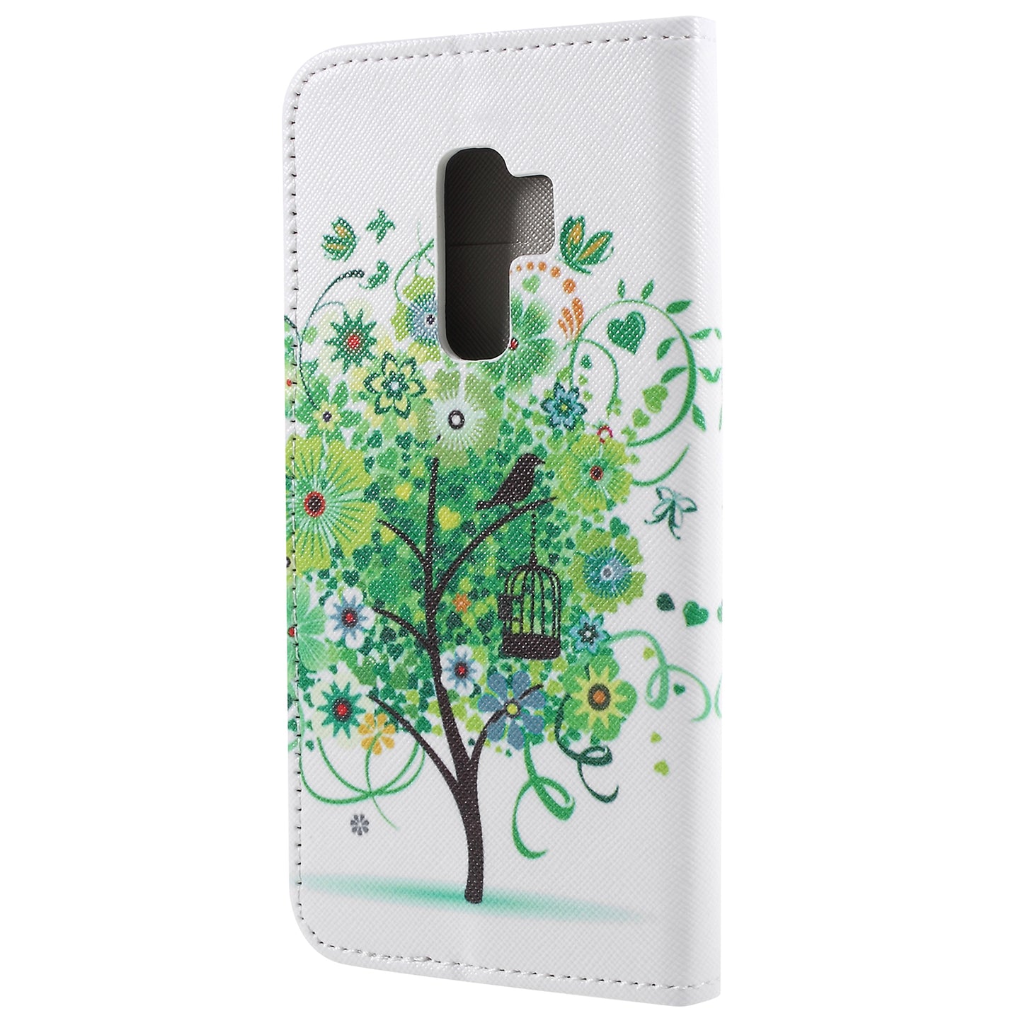 Pattern Printing Cross Grain Stand Wallet Leather Cell Phone Shell for Samsung Galaxy S9 Plus