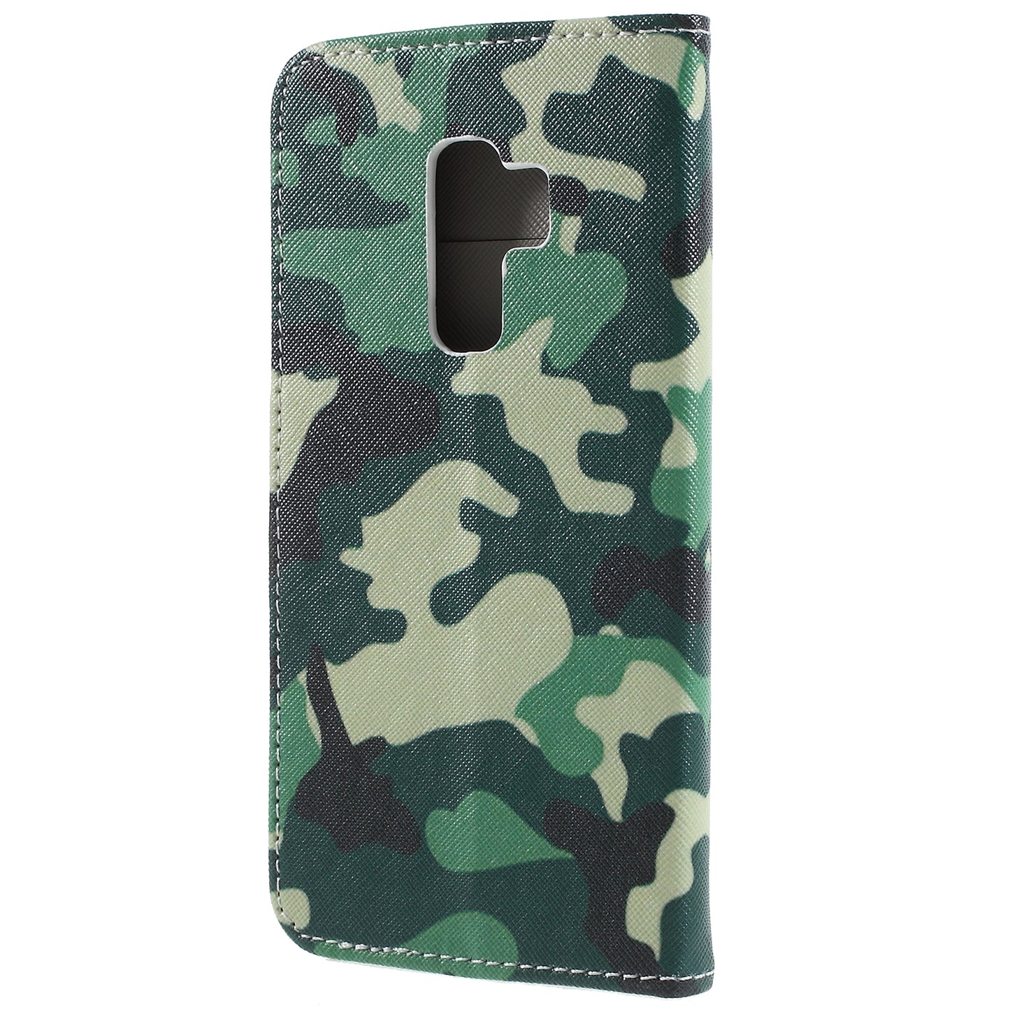 Pattern Printing Cross Grain Stand Wallet Leather Cell Phone Shell for Samsung Galaxy S9 Plus