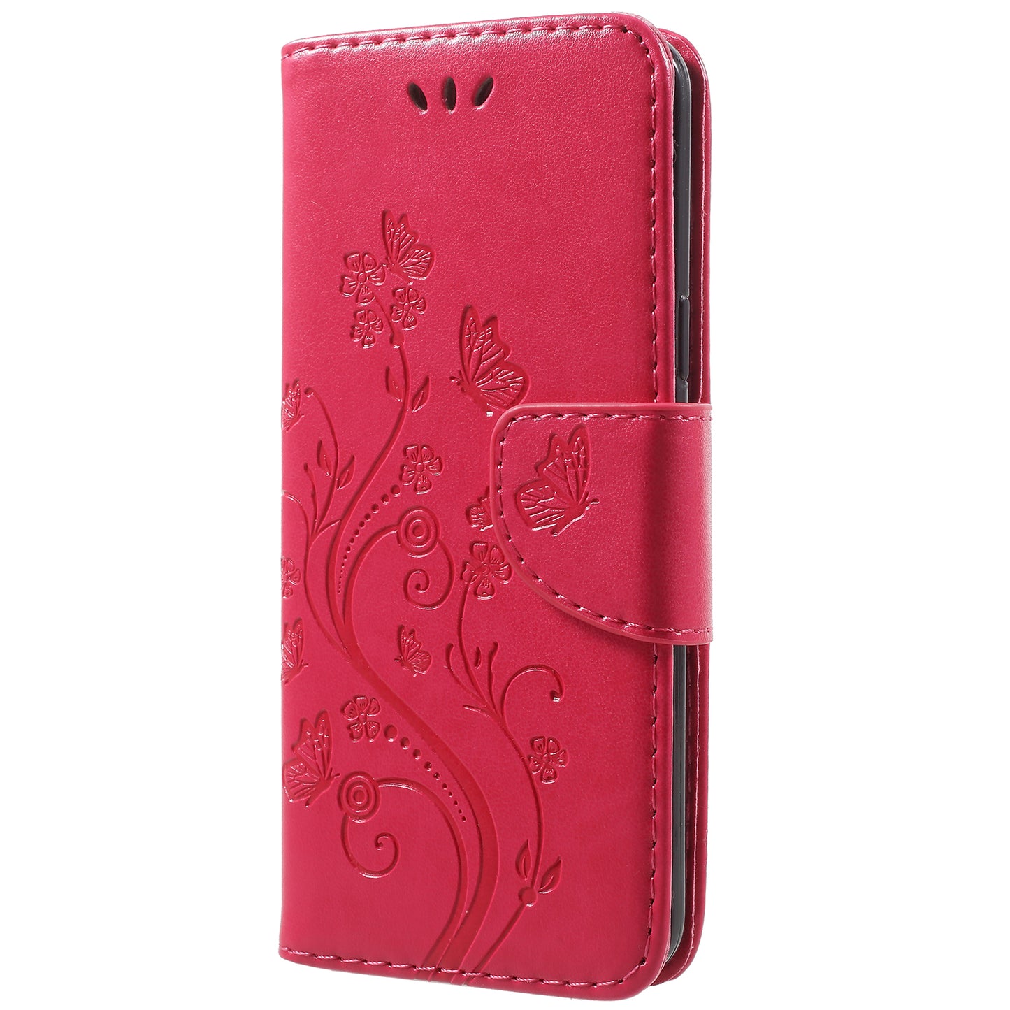 For Samsung Galaxy S9 G960 Imprint Butterfly and Flower Flip Leather Wallet Case