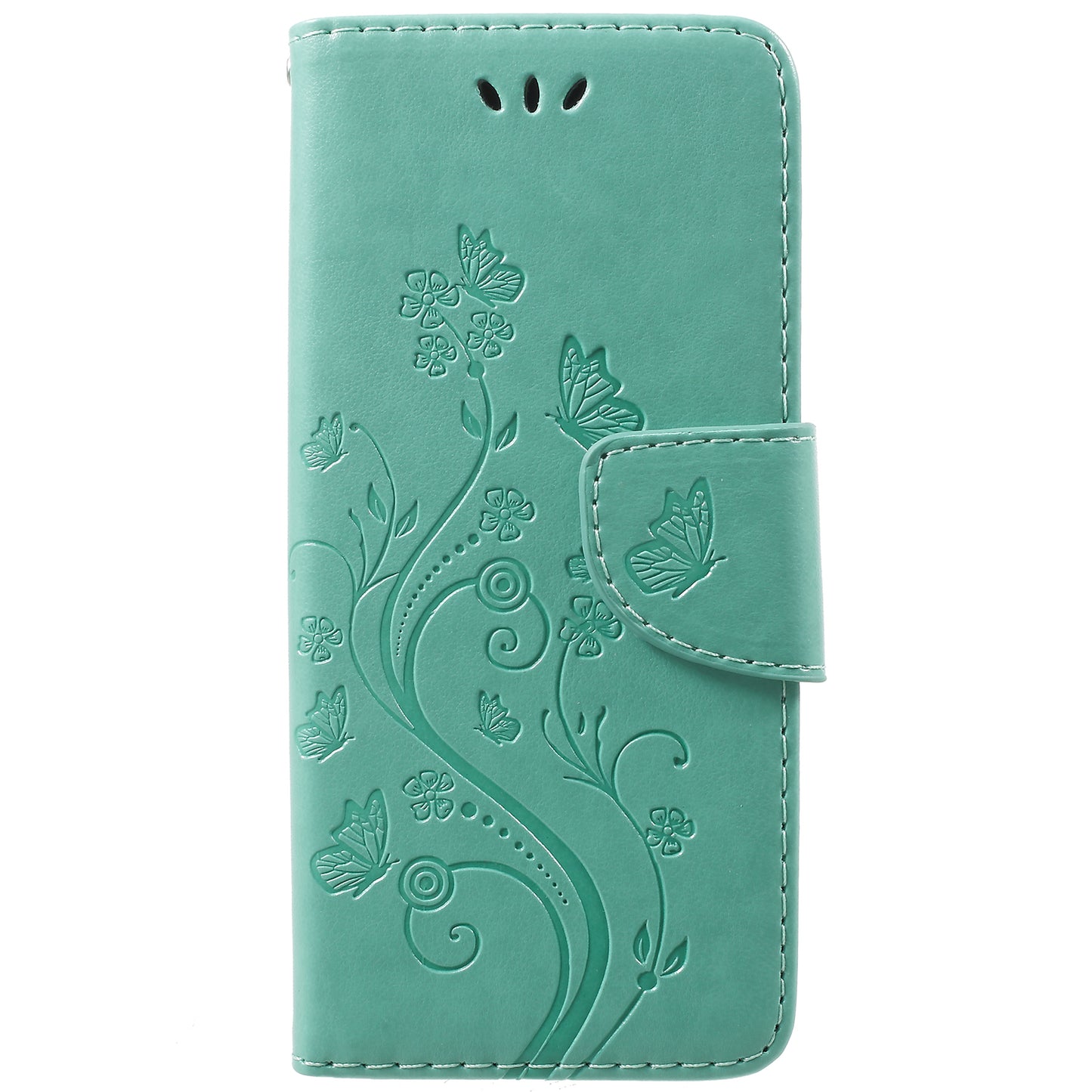 For Samsung Galaxy S9 G960 Imprint Butterfly and Flower Flip Leather Wallet Case