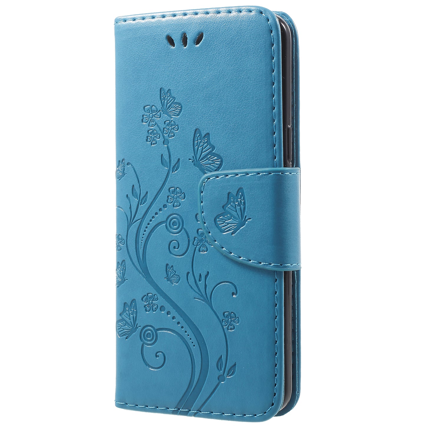 For Samsung Galaxy S9 G960 Imprint Butterfly and Flower Flip Leather Wallet Case