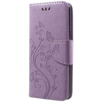 For Samsung Galaxy S9 G960 Imprint Butterfly and Flower Flip Leather Wallet Case