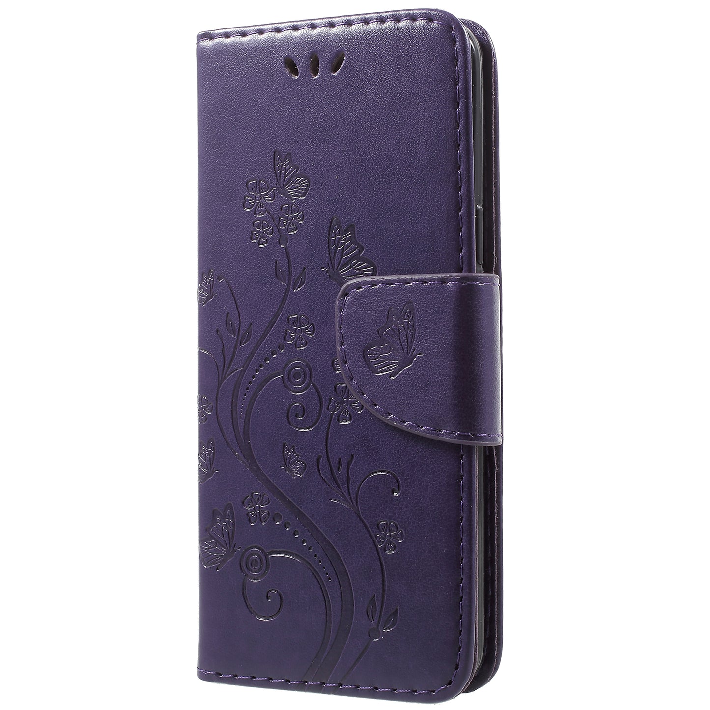 For Samsung Galaxy S9 G960 Imprint Butterfly and Flower Flip Leather Wallet Case