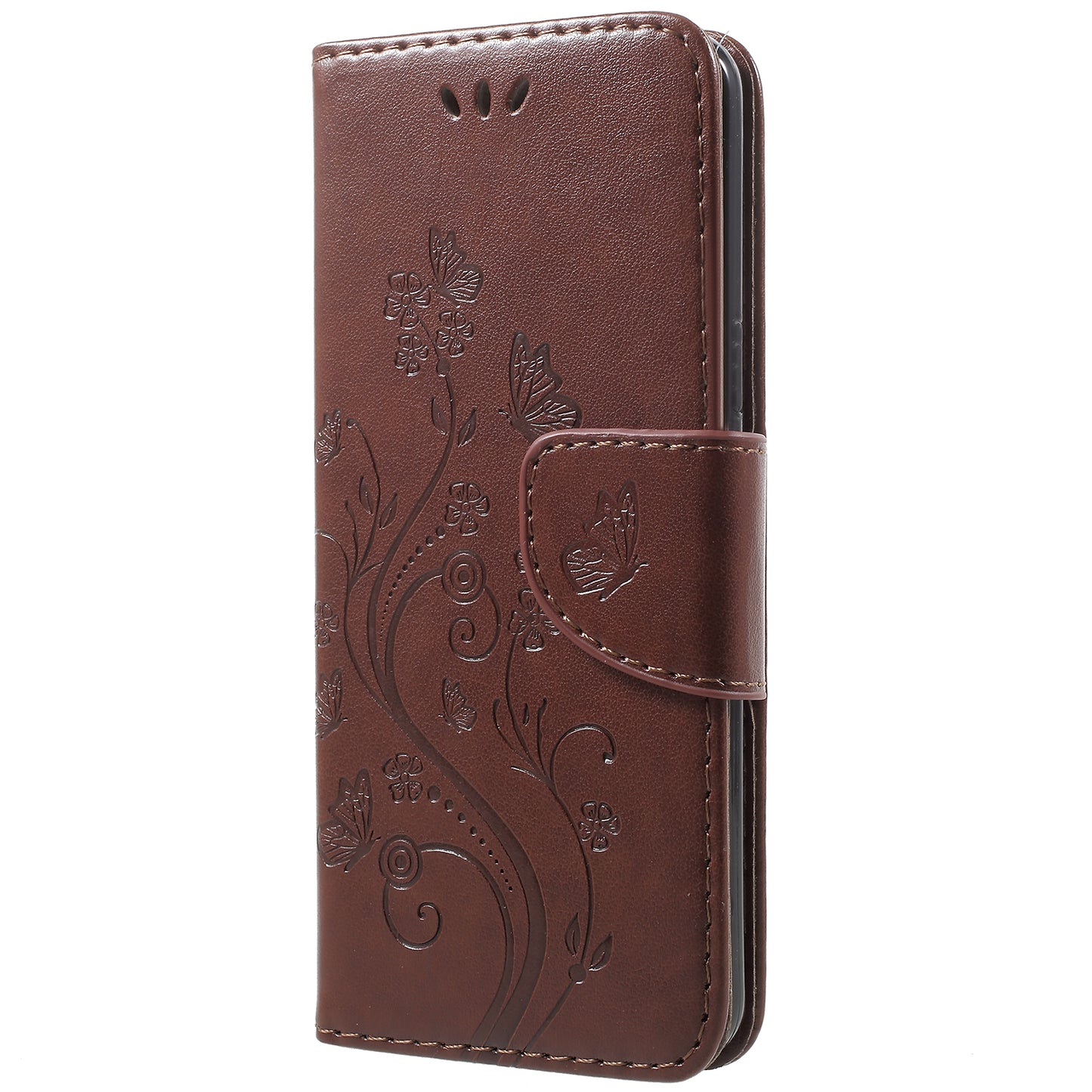 For Samsung Galaxy S9 G960 Imprint Butterfly and Flower Flip Leather Wallet Case