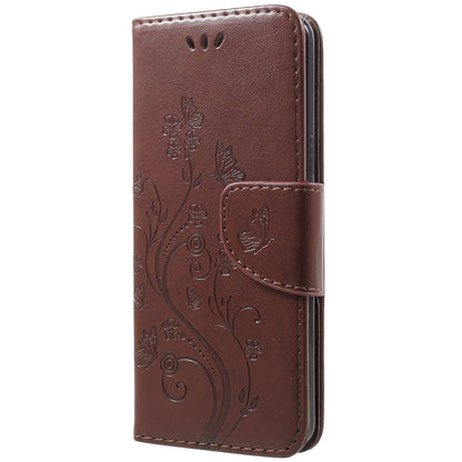 For Samsung Galaxy S9 G960 Imprint Butterfly and Flower Flip Leather Wallet Case