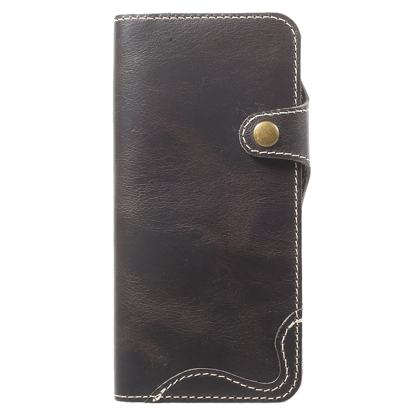 Retro Style Oil Wax Genuine Leather Cover for Samsung Galaxy S9 G960 with Folio Wallet Design