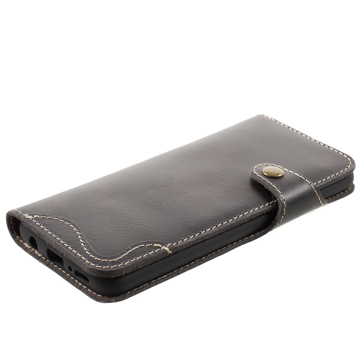 Retro Style Oil Wax Genuine Leather Cover for Samsung Galaxy S9 G960 with Folio Wallet Design