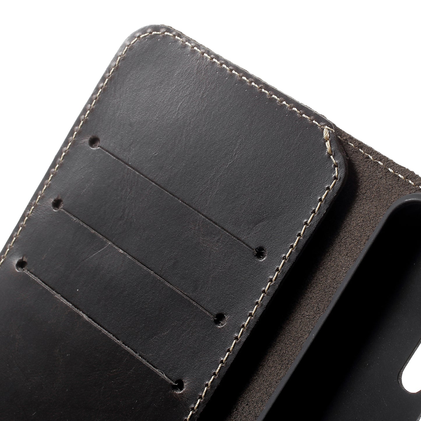 Retro Style Oil Wax Genuine Leather Cover for Samsung Galaxy S9 G960 with Folio Wallet Design