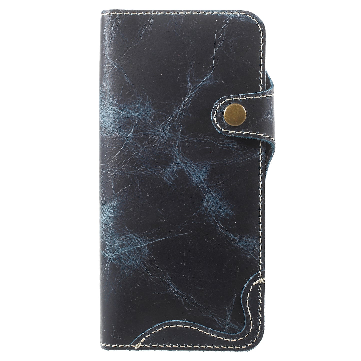 Retro Style Oil Wax Genuine Leather Cover for Samsung Galaxy S9 G960 with Folio Wallet Design