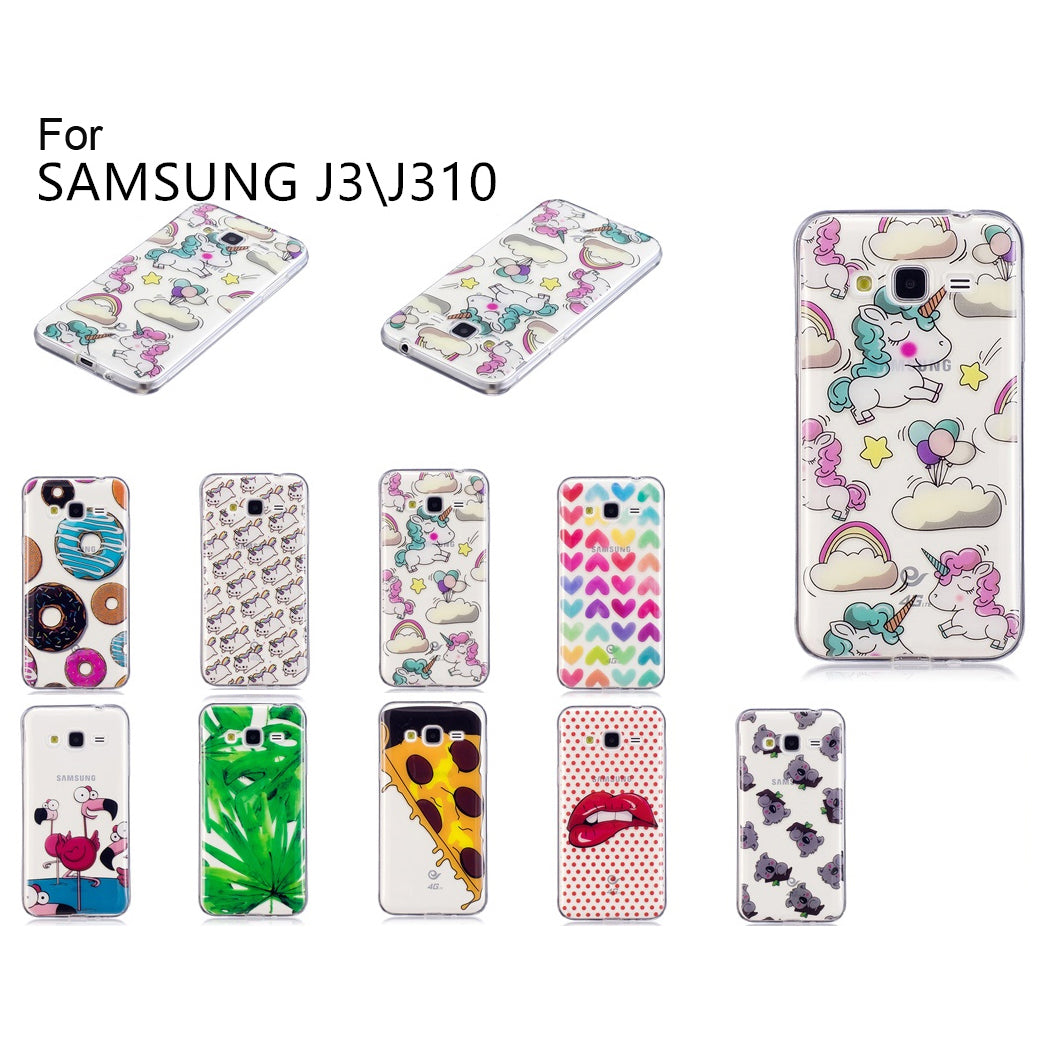 Patterned IMD Soft TPU Back Case for Samsung Galaxy J3 (2016) / J3