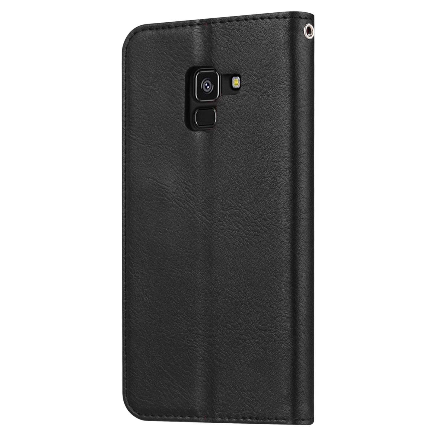 For Samsung Galaxy A8 (2018) PU Leather Wallet Stand Protective Casing