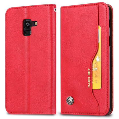 For Samsung Galaxy A8 (2018) PU Leather Wallet Stand Protective Casing