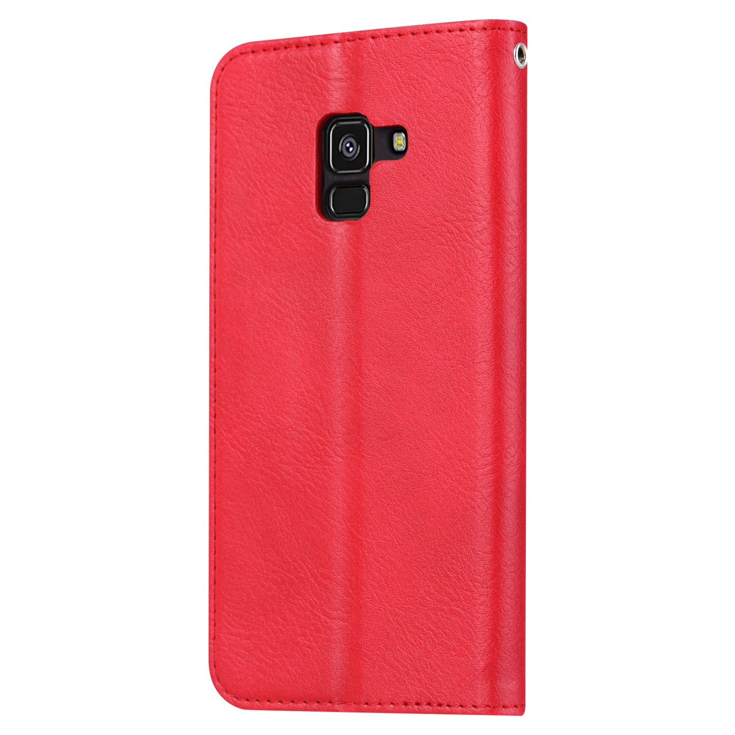 For Samsung Galaxy A8 (2018) PU Leather Wallet Stand Protective Casing