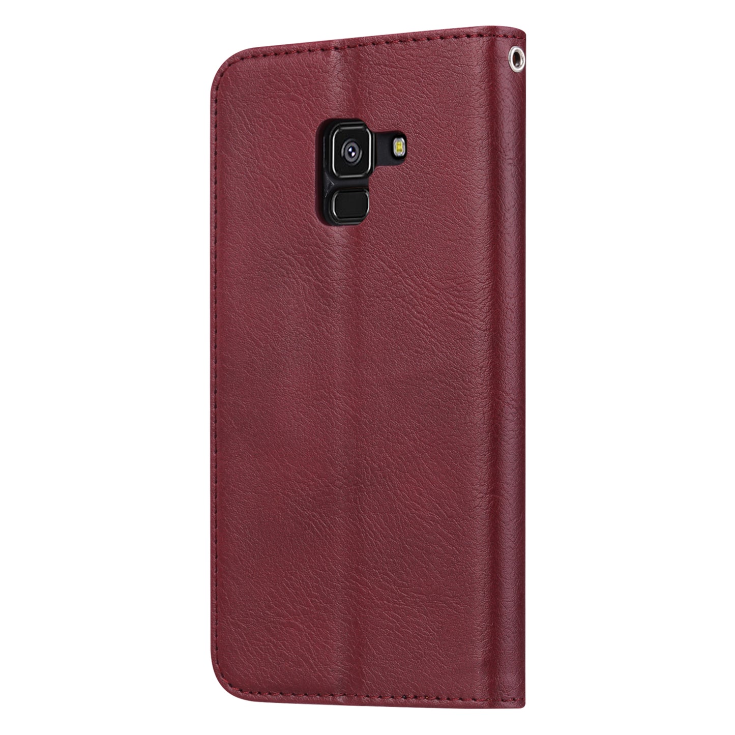 For Samsung Galaxy A8 (2018) PU Leather Wallet Stand Protective Casing