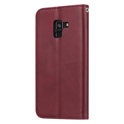 For Samsung Galaxy A8 (2018) PU Leather Wallet Stand Protective Casing