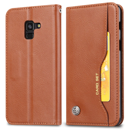 For Samsung Galaxy A8 (2018) PU Leather Wallet Stand Protective Casing