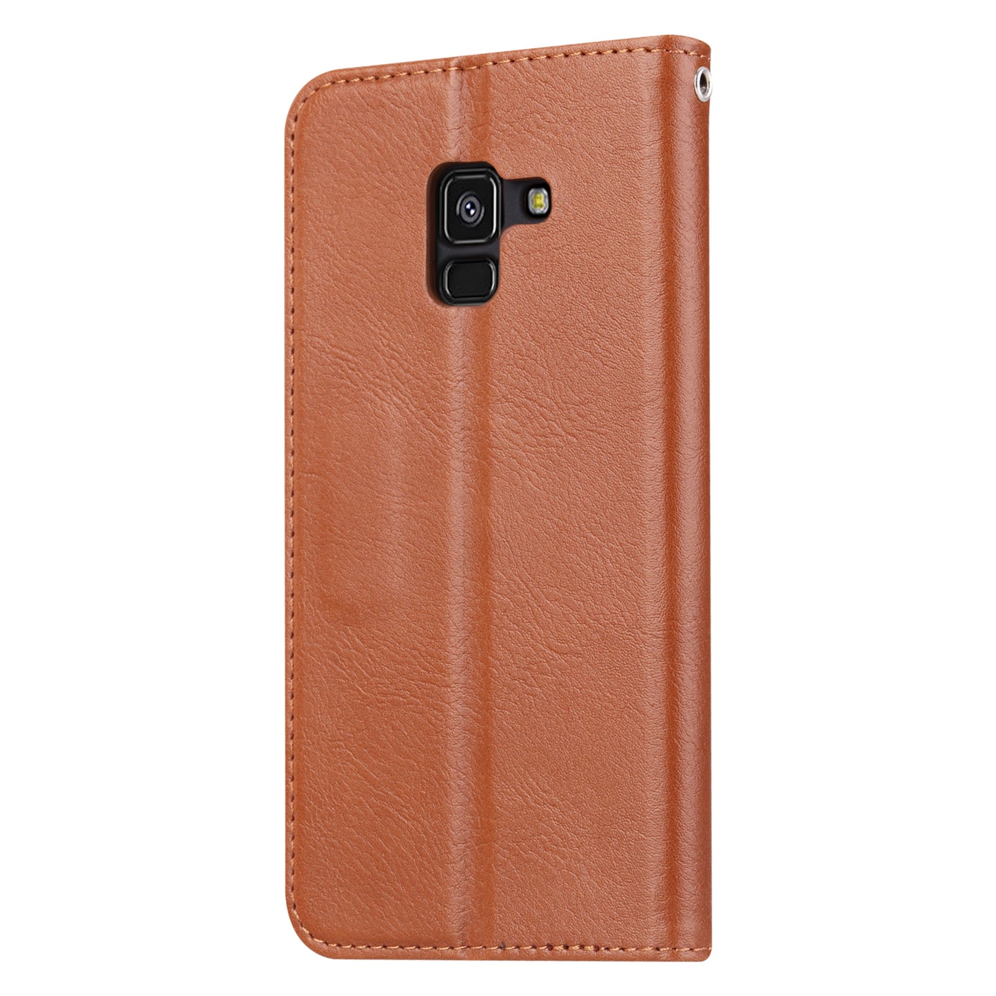 For Samsung Galaxy A8 (2018) PU Leather Wallet Stand Protective Casing
