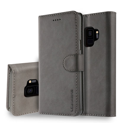 LC.IMEEKE TPU + PU Leather Case for Samsung Galaxy S9 SM-G960 with Wallet and Adjustable Stand Design