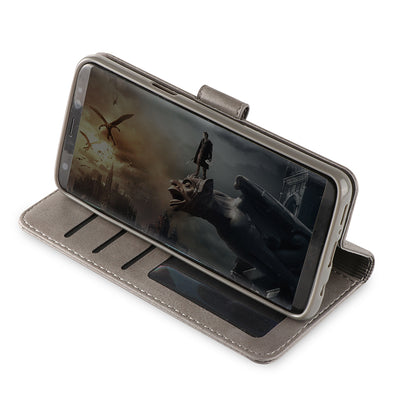 LC.IMEEKE TPU + PU Leather Case for Samsung Galaxy S9 SM-G960 with Wallet and Adjustable Stand Design
