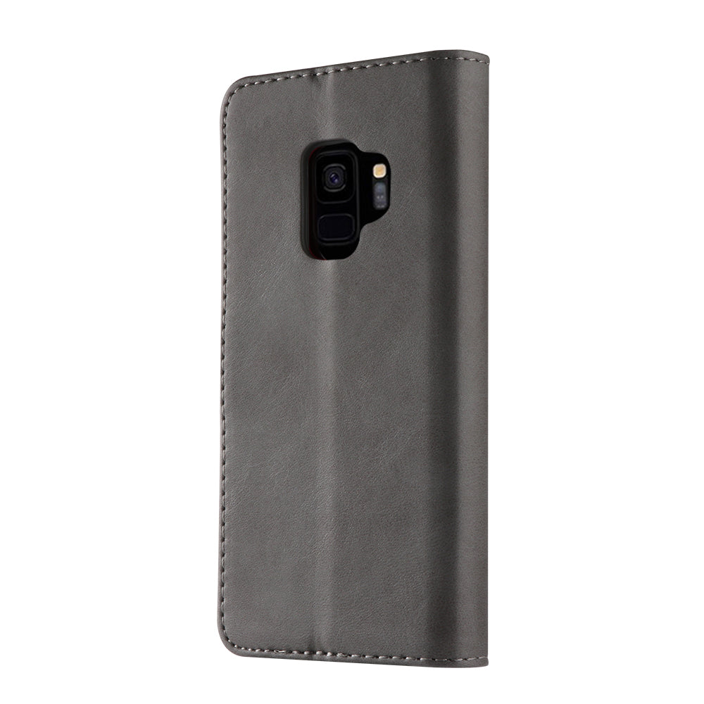 LC.IMEEKE TPU + PU Leather Case for Samsung Galaxy S9 SM-G960 with Wallet and Adjustable Stand Design