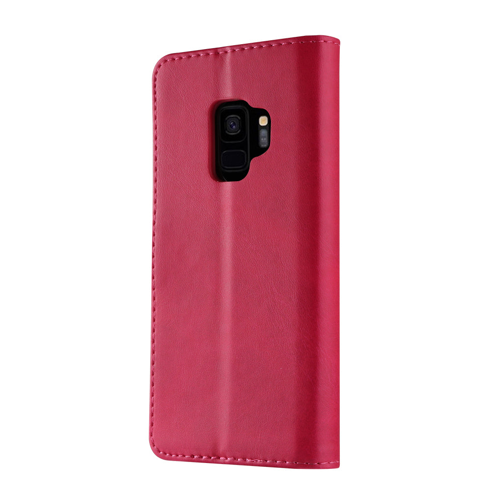 LC.IMEEKE TPU + PU Leather Case for Samsung Galaxy S9 SM-G960 with Wallet and Adjustable Stand Design