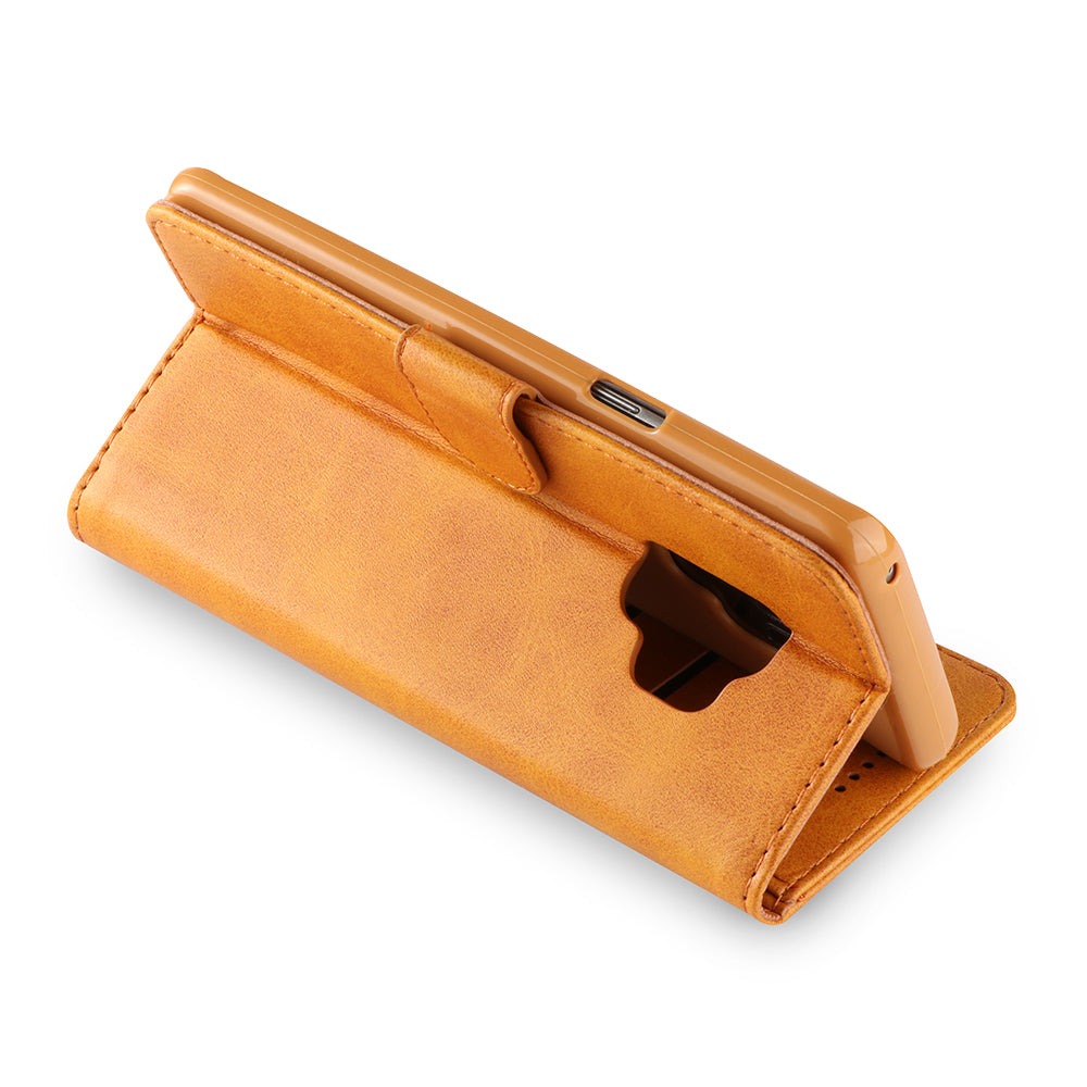 LC.IMEEKE TPU + PU Leather Case for Samsung Galaxy S9 SM-G960 with Wallet and Adjustable Stand Design