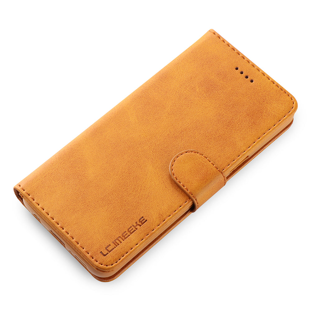 LC.IMEEKE TPU + PU Leather Case for Samsung Galaxy S9 SM-G960 with Wallet and Adjustable Stand Design