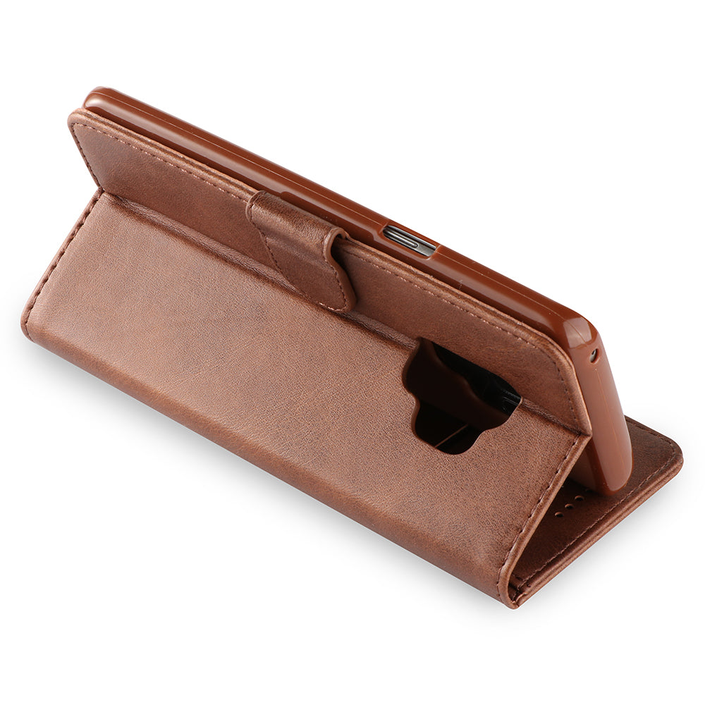 LC.IMEEKE TPU + PU Leather Case for Samsung Galaxy S9 SM-G960 with Wallet and Adjustable Stand Design