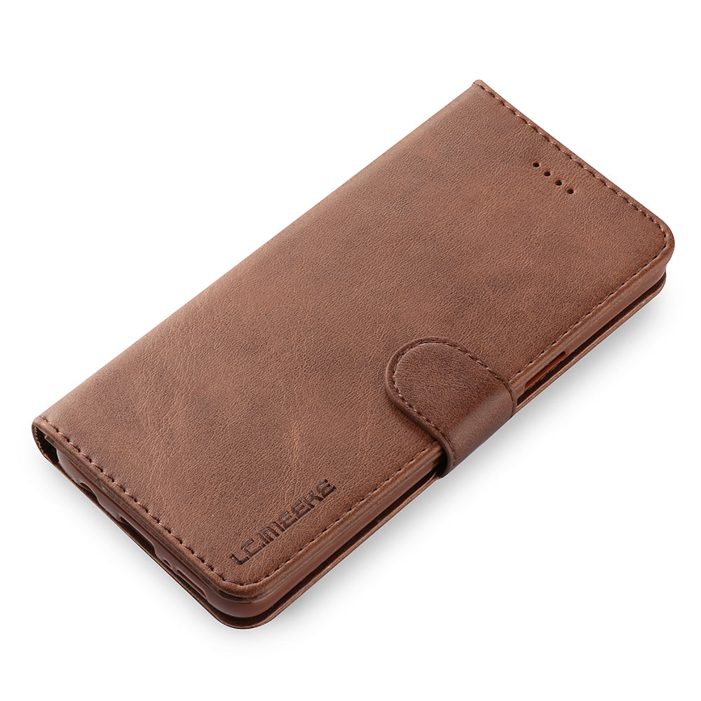 LC.IMEEKE TPU + PU Leather Case for Samsung Galaxy S9 SM-G960 with Wallet and Adjustable Stand Design