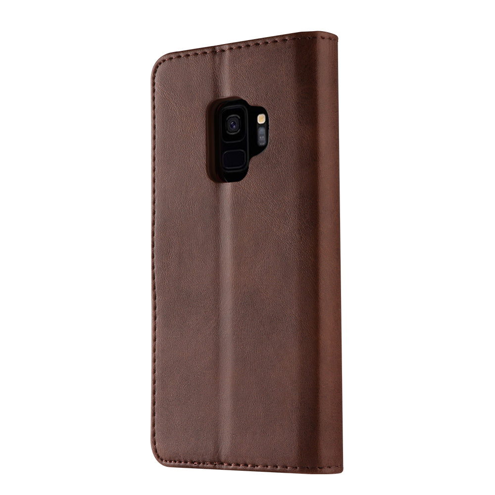 LC.IMEEKE TPU + PU Leather Case for Samsung Galaxy S9 SM-G960 with Wallet and Adjustable Stand Design