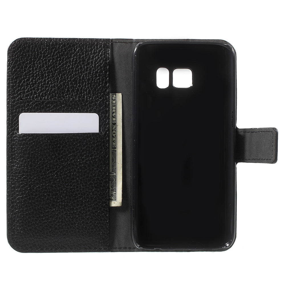 Litchi Wallet Stand Leather Case for Samsung Galaxy S7