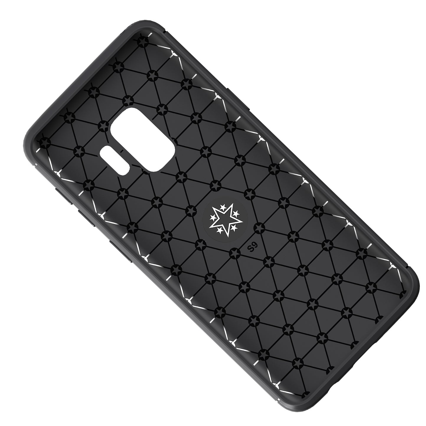 Finger Ring Kickstand TPU Back Case for Samsung Galaxy S9 SM-G960 (Built-in Metal Sheet)