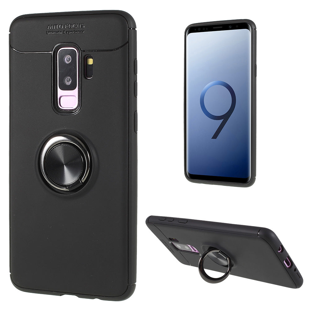 Finger Ring Kickstand TPU Case (Built-in Magnetic Holder Metal Sheet) for Samsung Galaxy S9 Plus SM-G965