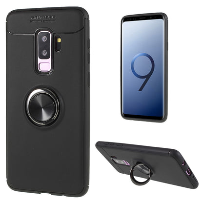 Finger Ring Kickstand TPU Case (Built-in Magnetic Holder Metal Sheet) for Samsung Galaxy S9 Plus SM-G965