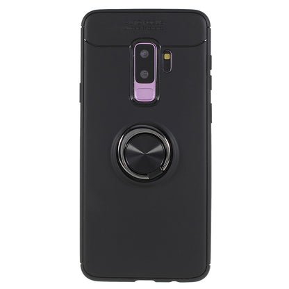 Finger Ring Kickstand TPU Case (Built-in Magnetic Holder Metal Sheet) for Samsung Galaxy S9 Plus SM-G965