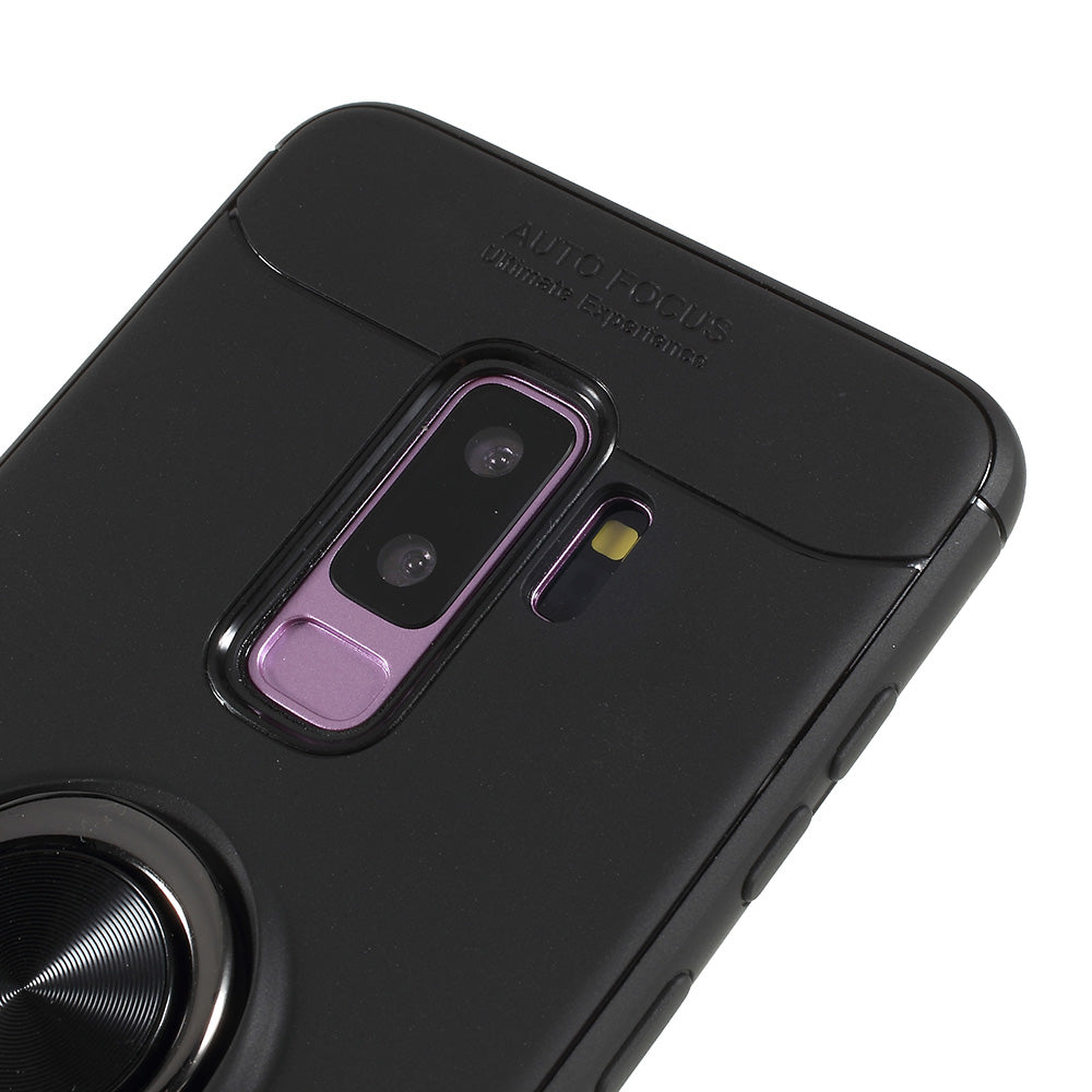 Finger Ring Kickstand TPU Case (Built-in Magnetic Holder Metal Sheet) for Samsung Galaxy S9 Plus SM-G965