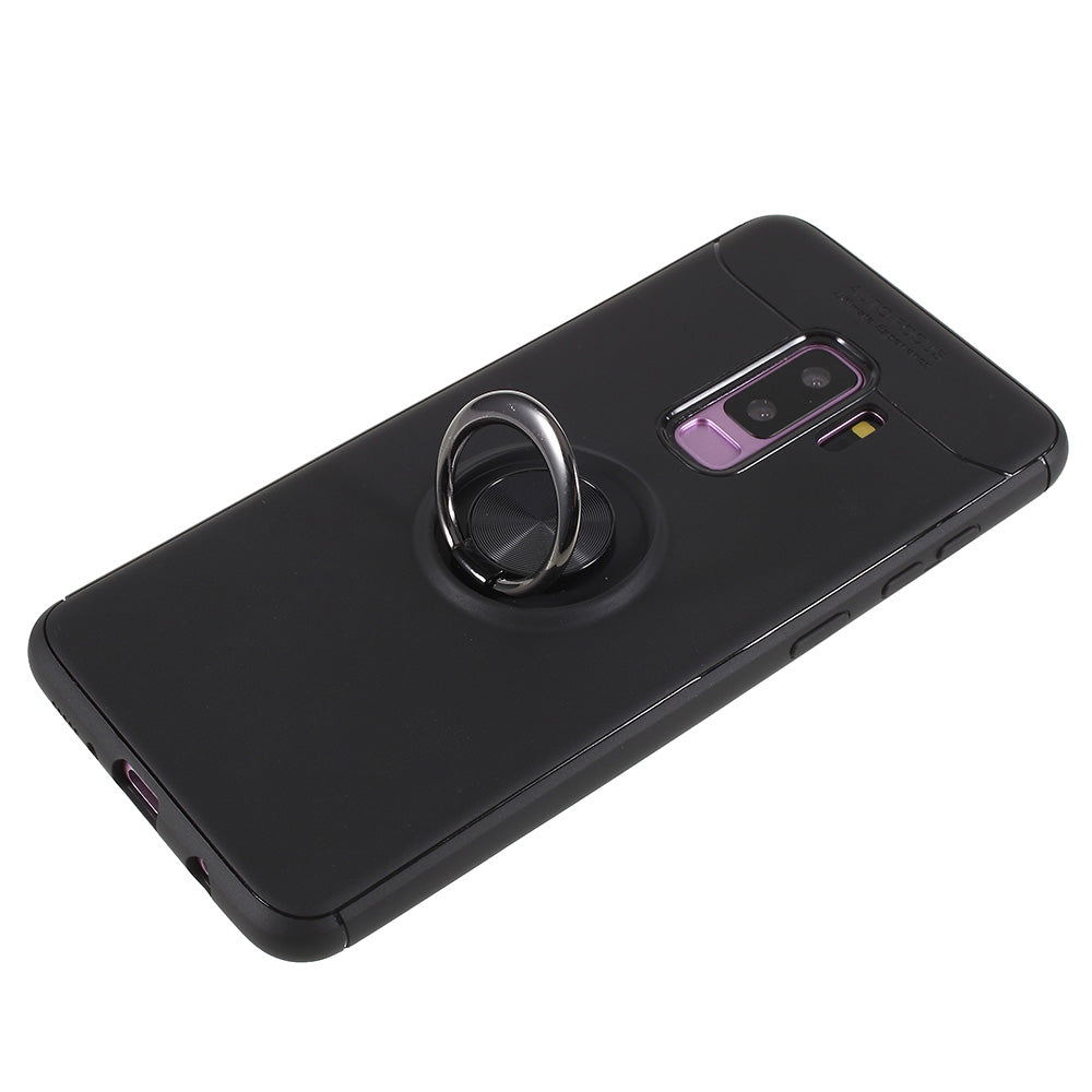 Finger Ring Kickstand TPU Case (Built-in Magnetic Holder Metal Sheet) for Samsung Galaxy S9 Plus SM-G965